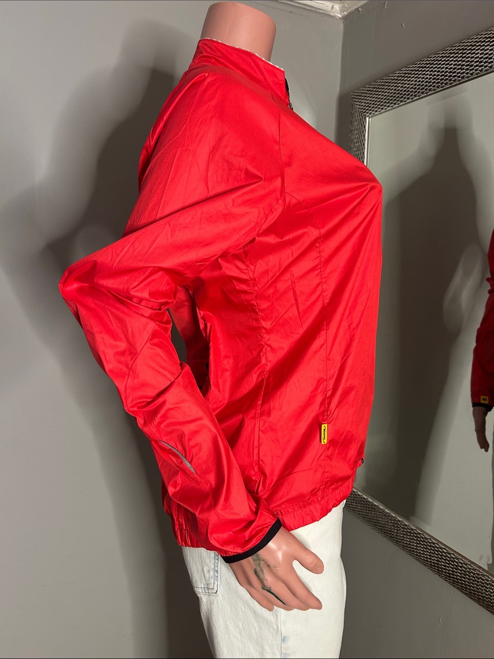 MAVIC  Women's Bright Red Lightweight Bomber Jacket